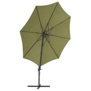 Cantilever Garden Parasol 2.95 m Green SAVONA II