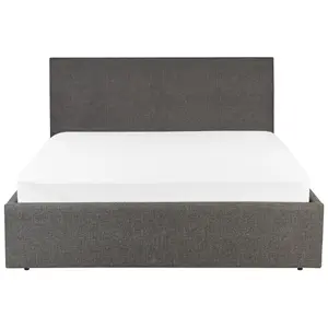 Fabric EU Double Size Ottoman Bed Grey ORBEY