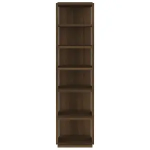 Berkfield Shoe Rack Brown Oak 27.5x27x102 cm Engineered Wood