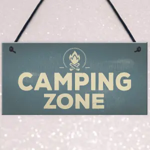 Red Ocean Camping Zone Caravan Signs And Plaques Novelty Chic Mum Dad NAN Gift For Her