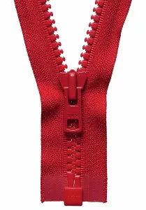 HYV/W O/E ZIP 61CM - Vislon Heavyweight Open End Zip: 61cm: Red - YKK