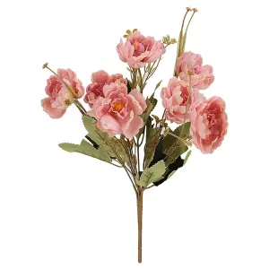 Pink Artificial Peony Flower Lifelike Bouquet Home decoration