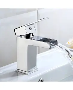 Mini Waterfall Cloakroom Basin Mixer Tap Chrome Sink Mono Bathroom + Waste + Fix