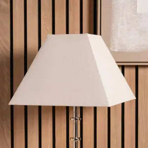 30cm Cream Cotton Tapered Square Lamp Shade Pyramid Table Lampshades