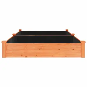 Berkfield Garden Raised Bed with Liner Brown 240x120x25 cm Solid Wood Fir