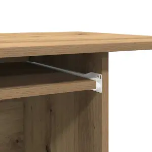 Berkfield Computer Desk Artisan Oak 80x50x75 cm Engineered Wood