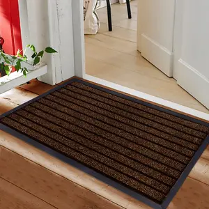 Nakale Halway Kitchen Doormat Brown / Rectangle W60 x L180 cm