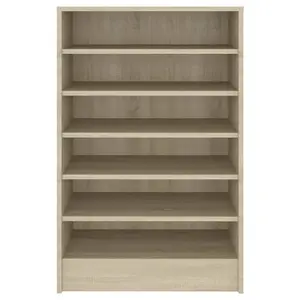 Berkfield Shoe Cabinet Sonoma Oak 60x35x92 cm Engineered Wood