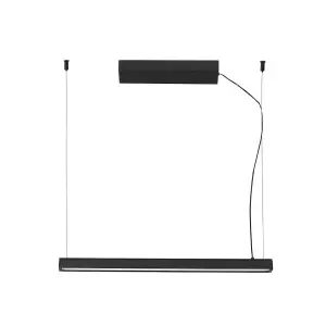 Luminosa Vico 60cm Black Pendant Lamp With Surface Canopy