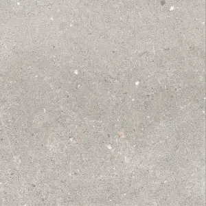 Azure Matt Grey Stone Effect Porcelain Outdoor Tile - Pack of 32, 11.52m² - (L)600x(W)600mm