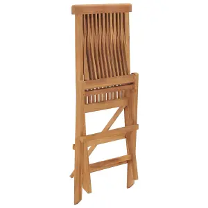 vidaXL Folding Garden Chairs 2 pcs Solid Teak Wood