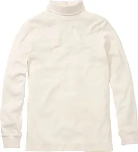 Cotton Traders Long Sleeve Roll Neck Top In Cream - Size Small