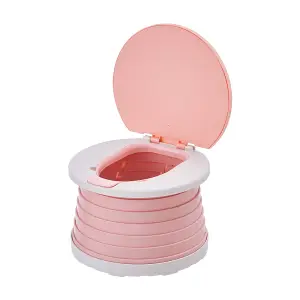 Pink Travel Portable Toilet Car Foldable Potty Seat for Children