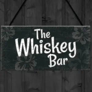 Red Ocean The Whiskey Bar Sign Home Bar Plaque Garden Shed Pub Man Cave Sign Friendship Gift