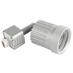 Adjustable Ceiling Track Spotlight Silver Round 10W Cool White LED Downlight