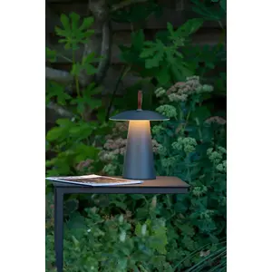 Lucide La Donna Modern Table Lamp Outdoor 19,7cm - LED Dim. - 1x2W 2700K - IP54 - 3 StepDim - Anthracite