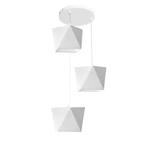 Luminosa Adamant Cluster Pendant Ceiling Light White 50cm