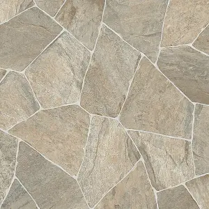 Designer Stone Effect Vinyl Flooring for Living Room, Dining room & Hallway 1m X 4m (4m²)