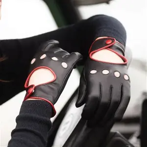 Jules. Women's Contrast Leather Driving Gloves