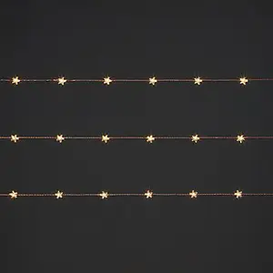 100 Warm white Star wire LED With timer function String lights with 8.22m Copper cable