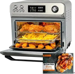 Hysapientia® 24L Air Fryer Oven With Rotisserie Large XXL Digital Knob 1800W 10 in 1 Airfryer Countertop Convection Mini Toaster Oven Electric And