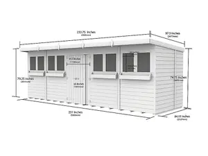 DIY Sheds 20x7 Pent Summer Shed Loglap