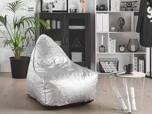 Beliani Modern Bean Bag Silver DROP