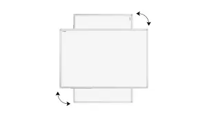 ALLboards Whiteboard dry erase magnetic surface aluminium frame 120x80 cm CLASSIC A7