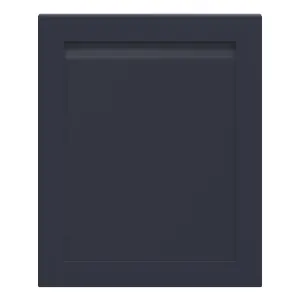 GoodHome Garcinia Integrated handle Matt navy blue Shaker Tall appliance Cabinet door (W)600mm (H)723mm (T)20mm