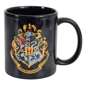 Harry Potter Hogwarts Crest Mug Coaster And Keychain Black/Yellow (One Size)