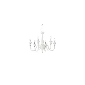 Luminosa Doge  6 Light Chandelier White Finish, E14