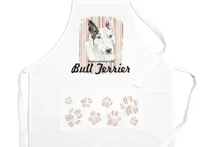 Purely Home Bull Terrier Apron - Novelty Kitchen Gift for Dog Lovers