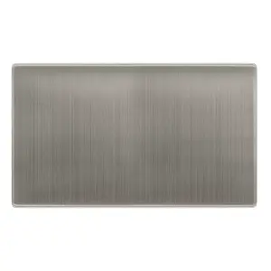 Stainless Steel Screwless Plate 2 Gang Blank Plate - SE Home