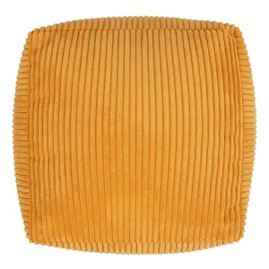 icon Theo Corduroy Bean Bag Pouffe Ochre Yellow Footstool Bean Bags