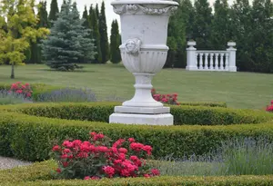 Giant White Floral Design Vase