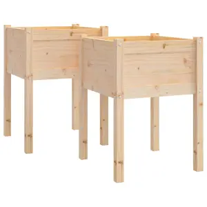 Berkfield Garden Planters 2 pcs 50x50x70 cm Solid Pinewood