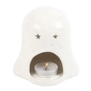 Something Different Ghost Tealight Holder Black/White/Orange (One Size)