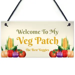 Red Ocean Novelty Vegetable Patch Sign Garden Sign Allotment Garden Shed Greenhouse Signs