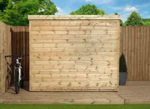 Empire 2000 Pent 7x5 pressure treated tongue and groove wooden garden shed door right side panel (7' x 5' / 7ft x 5ft) (7x5)