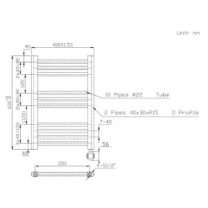 Right Radiators Prefilled Thermostatic WiFi Electric Heated Towel Rail Straight Bathroom Ladder Warmer - White 600x400 mm