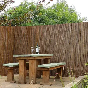 Willow Fencing Outdoor Screen, Screening Panel for Gardens, Balcony, Terraces, Wind/Sun Privacy Shield Divider (1m x 4m)