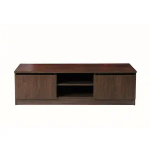 Modern TV Unit 120cm Media Cabinet 2 Doors + Shelf Wenge Turin