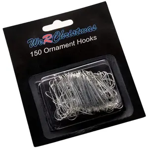 Bauble Ornament Hook (Set of 150) Silver