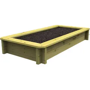 Garden Timber Company Wooden Raised Bed - 1.5m x 1m - 697mm Height - 27mm Thick Wall