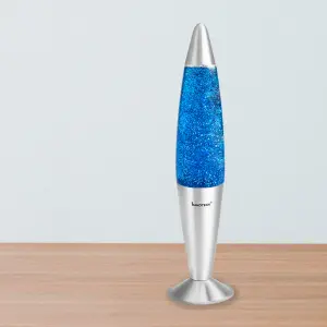 Innoteck 16" Soothing Motion Glitter Lamp - Blue Glitter, Blue Liquid