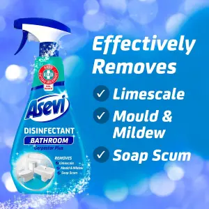 Asevi Bathroom Disinfectant Cleaning Spray, Antibacterial Spray, Mould Spray, Bathroom Spray, 750ml (Pack of 6)