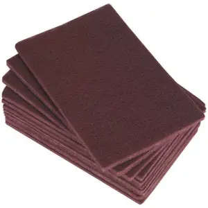 10 Pack Medium Grade Abrasive Finishing Pads - 150 x 230mm for Versatile Use