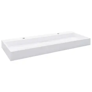 Berkfield Wash Basin 120x46x11 cm Mineral Cast/Marble Cast White