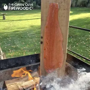 Green Olive Firewood Co Whiskey Oak BBQ Cooking Plank