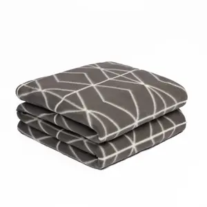 Soft Geo Print Polar Fleece Throw